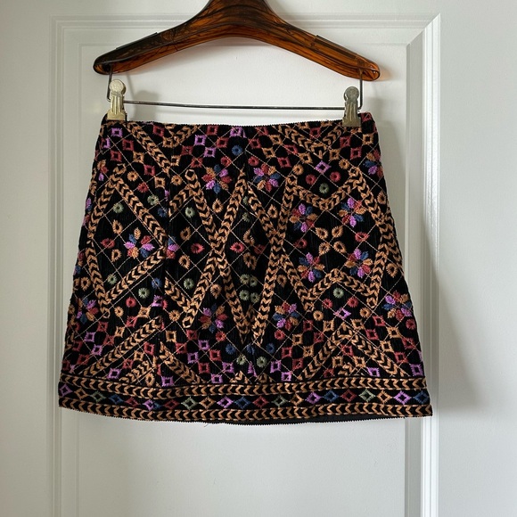 Farm Rio Embroidered Corduroy Mini Skirt - Picture 4 of 8